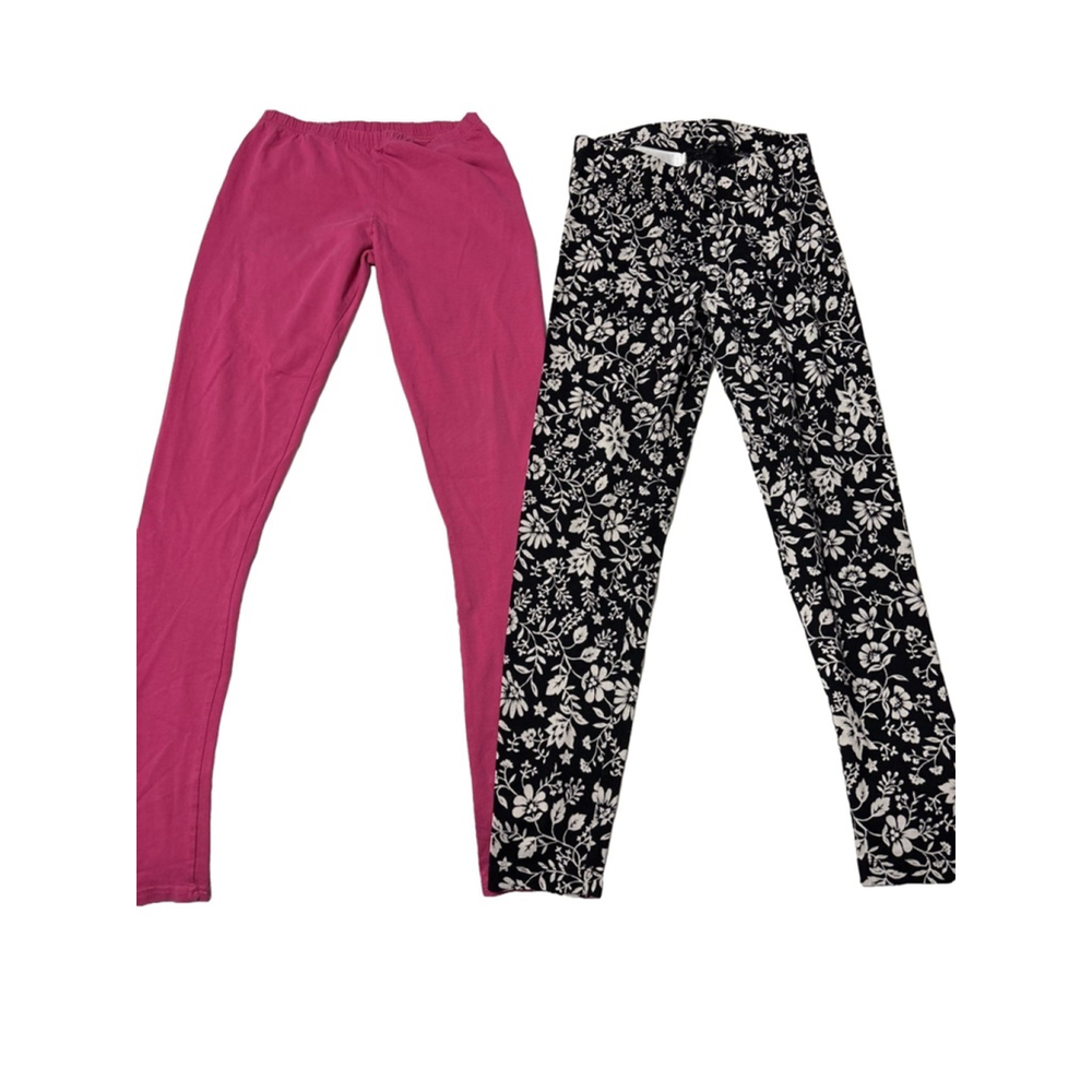 Girls Leggings Size 12-13 Pink and Black